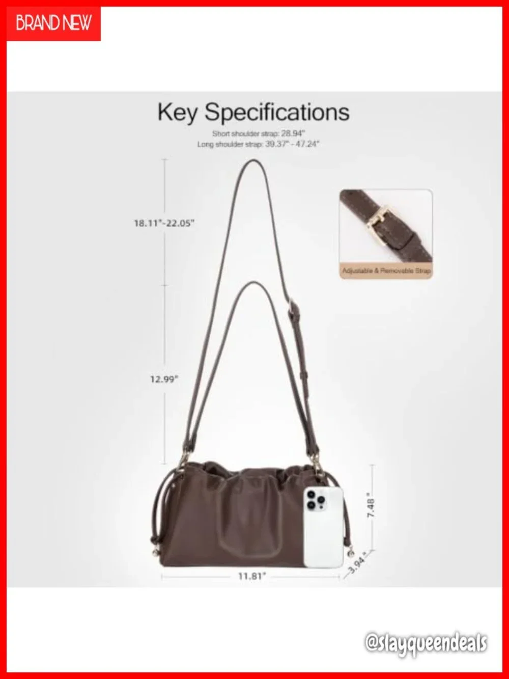 Premium Vegan Leather Hobo Shoulder Bag
